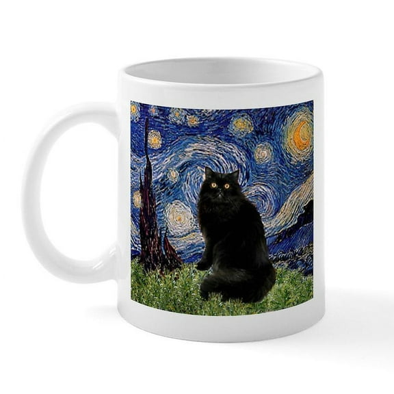 CafePress - Starry Night /Persian (Bl) Mug - 11 oz Ceramic Mug - Novelty Coffee Tea Cup