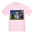 thumbnail image 1 of CafePress - Starry Night Schnauzer Kids Light T Shirt - Light T-Shirt Kids XS-XL, 1 of 4