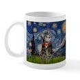 thumbnail image 1 of CafePress - Starry Night / Tiger Cat Mug - 11 oz Ceramic Mug - Novelty Coffee Tea Cup, 1 of 3