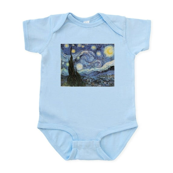 CafePress - Starry Night Vincent Van Gogh Body Suit - Baby Light Bodysuit, Size Newborn - 24 Months