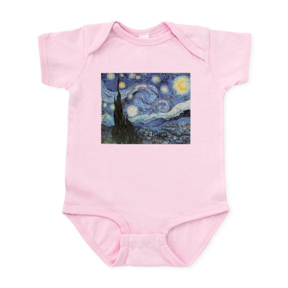 CafePress - Starry Night Vincent Van Gogh Body Suit - Baby Light Bodysuit, Size Newborn - 24 Months