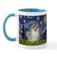 thumbnail image 1 of CafePress - Starry / Pomeranian Mug - 11 oz Ceramic Mug - Novelty Coffee Tea Cup, 1 of 3