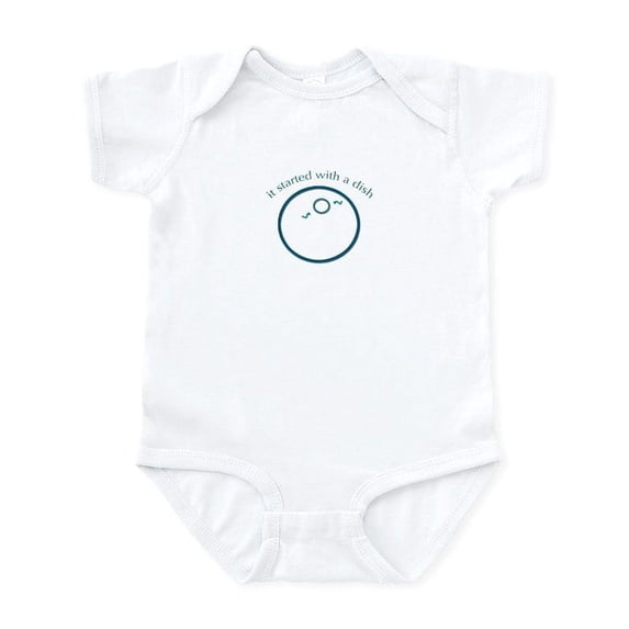 CafePress - Started With A Dish (IVF) Infant Creeper - Baby Light Bodysuit, Size Newborn - 24 Months