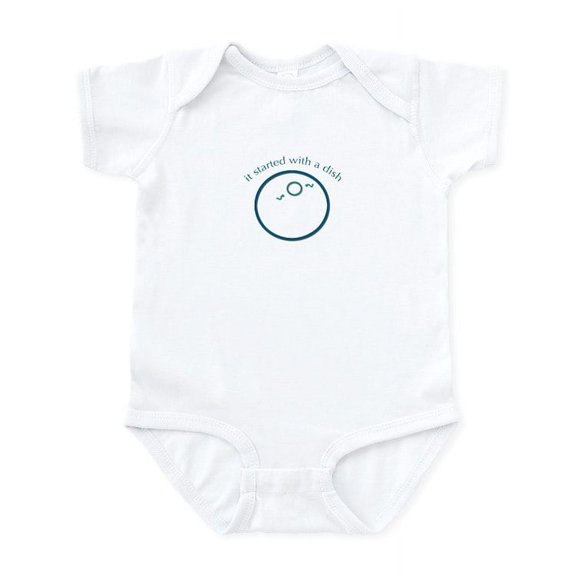 CafePress - Started With A Dish (IVF) Infant Creeper - Baby Light Bodysuit, Size Newborn - 24 Months