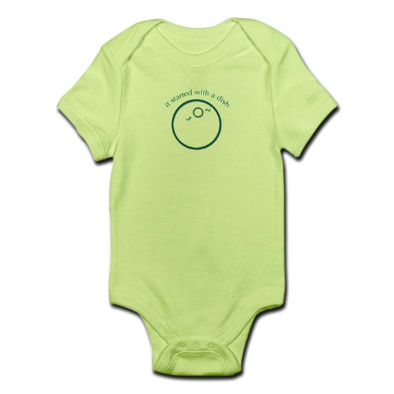 CafePress - Started With A Dish (IVF) Infant Creeper - Baby Light Bodysuit