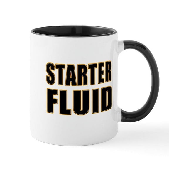 CafePress - Starter Fluid Mug - 11 oz Ceramic Mug - Novelty Coffee Tea Cup