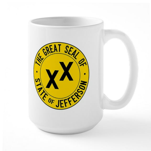 CafePress - State Of Jefferson Flag Large Mug - 15 oz Ceramic Large White Novelty Mug