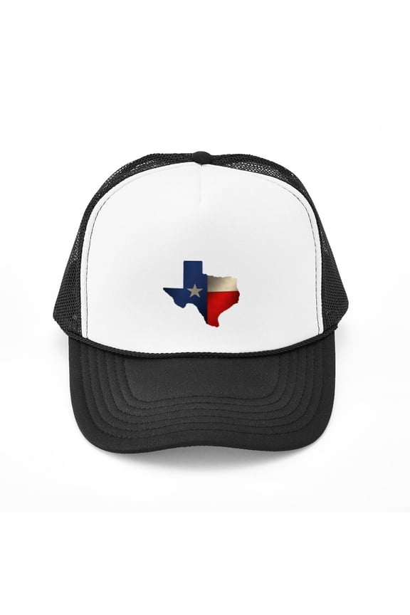 - State Of Texas - Adjustable Unisex Printed Trucker Hat with Mesh Back