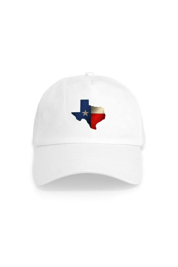 - State Of Texas Cap - Adjustable 100% Brushed Unisex Casual Cotton Baseball Cap, Beige, 1
