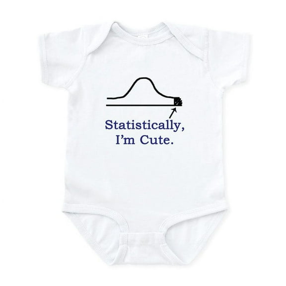 CafePress - Statistically, I'm Cute. Infant Bodysuit - Baby Light Bodysuit, Size Newborn - 24 Months