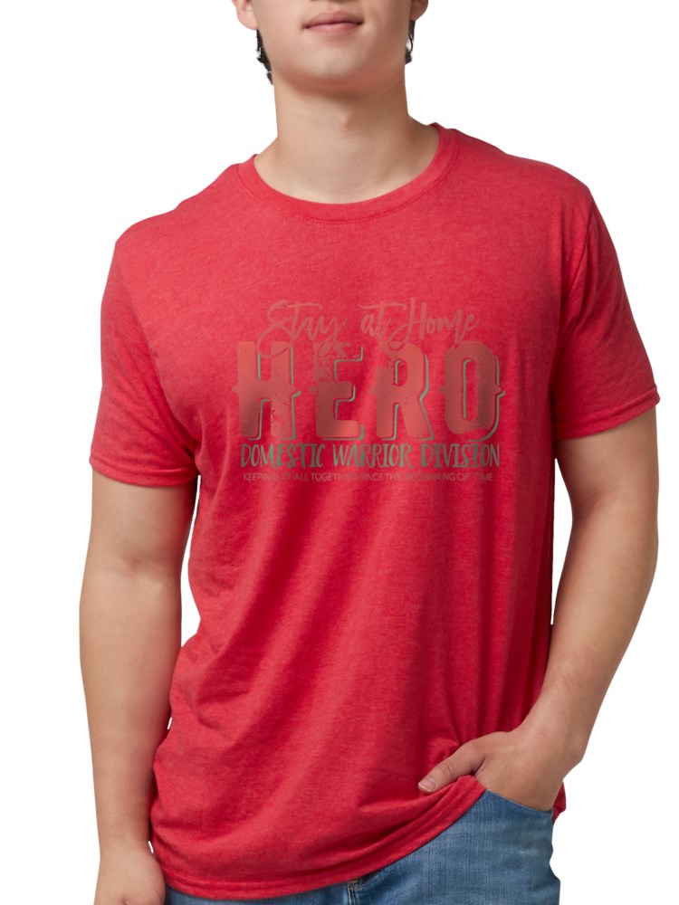 CafePress - Stay At Home Hero T Shirt - Mens Tri-blend T-Shirt - image 1 of 1