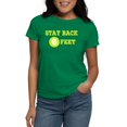 thumbnail image 1 of CafePress - Stay Back 6 Feet (Neon/Blkbg) T Shirt - Women's Traditional Fit Dark T-Shirt, 1 of 5