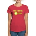 thumbnail image 1 of CafePress - Stay Back 6 Feet (Neon/Blkbg) T Shirt - Women's Traditional Fit Dark T-Shirt, 1 of 5