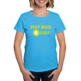 thumbnail image 1 of CafePress - Stay Back 6 Feet (Neon/Blkbg) T Shirt - Women's Traditional Fit Dark T-Shirt, 1 of 4