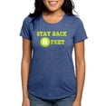thumbnail image 1 of CafePress - Stay Back 6 Feet (Neon/Blkbg) T Shirt - Womens Tri-blend T-Shirt, 1 of 5