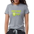 thumbnail image 1 of CafePress - Stay Back 6 Feet (Neon/Blkbg) T Shirt - Womens Tri-blend T-Shirt, 1 of 1