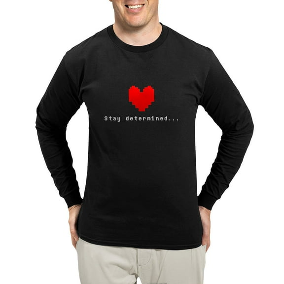 CafePress - Stay Determined Undertale Long Sleeve T Shirt - Long Sleeve Dark T-Shirt