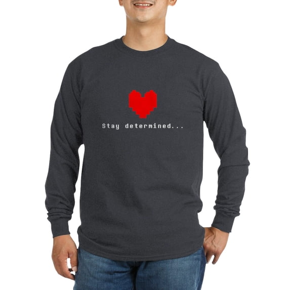 CafePress - Stay Determined Undertale Long Sleeve T Shirt - Long Sleeve Dark T-Shirt