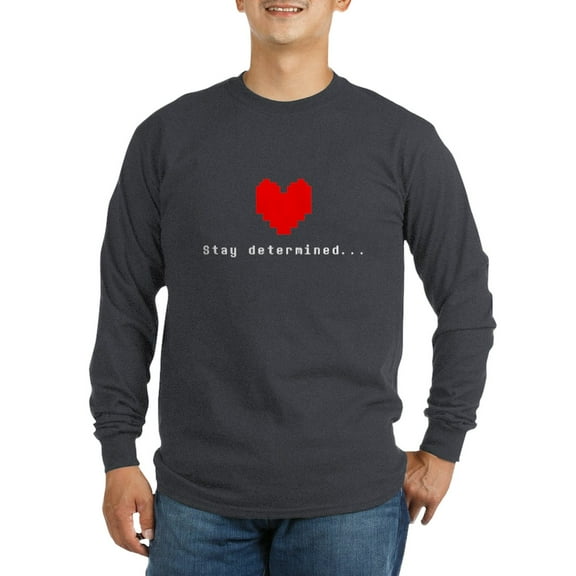 CafePress - Stay Determined Undertale Long Sleeve T Shirt - Long Sleeve Dark T-Shirt