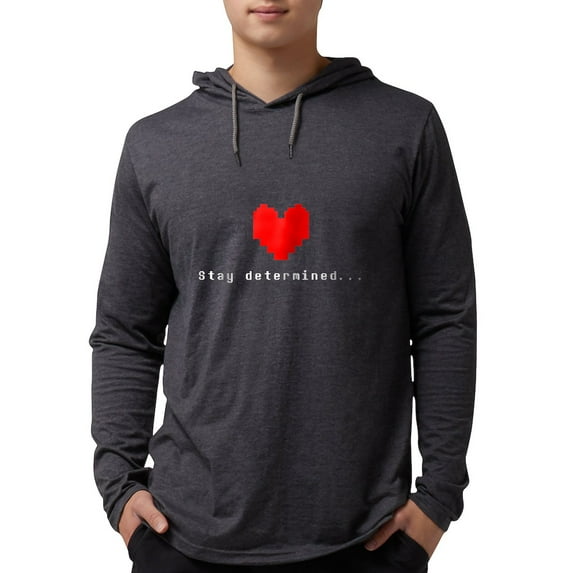 CafePress - Stay Determined Undertale Long Sleeve T Shirt - Mens Hooded Shirt