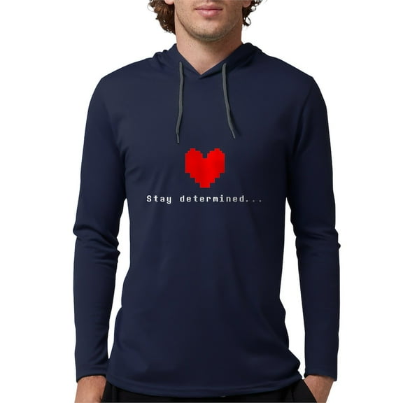 CafePress - Stay Determined Undertale Long Sleeve T Shirt - Mens Hooded Shirt