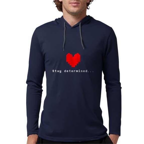 CafePress - Stay Determined Undertale Long Sleeve T Shirt - Mens Hooded Shirt