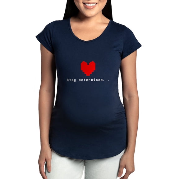 CafePress - Stay Determined Undertale Maternity T Shirt - Maternity Dark T-Shirt