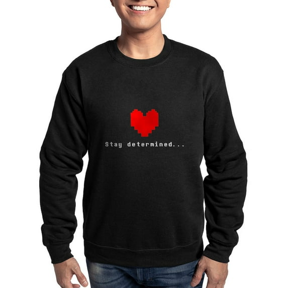 CafePress - Stay Determined Undertale Sweatshirt (Dark) - Classic Crew Neck Sweatshirt