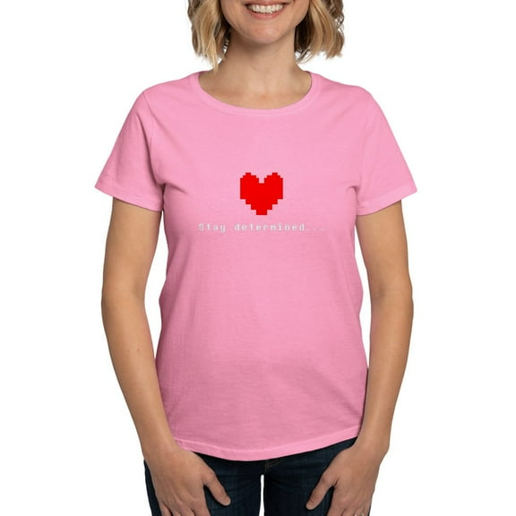 CafePress - Stay Determined Undertale T Shirt - Women's Traditional Fit Dark T-Shirt