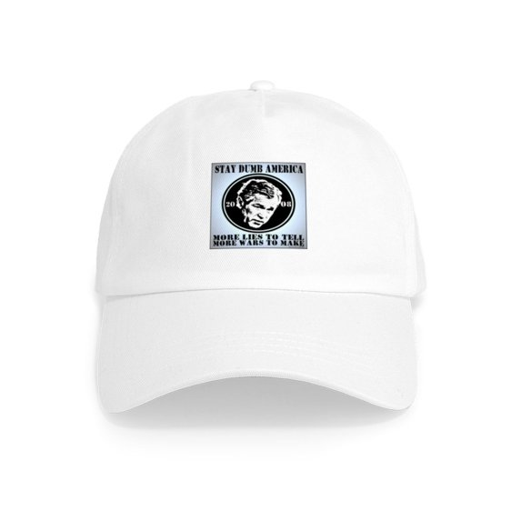 CafePress - Stay Dumb America! Cap - Adjustable 100% Brushed Unisex Casual Cotton Baseball Cap, Beige, 1