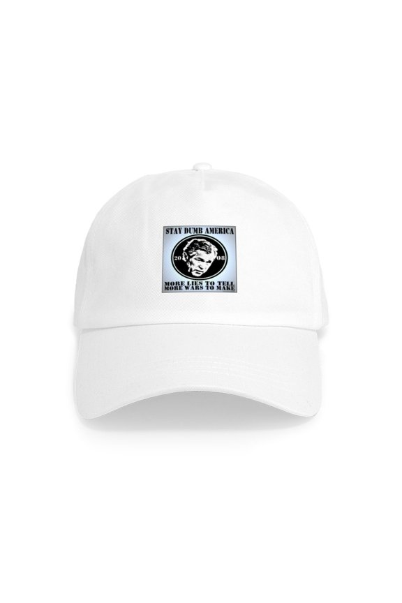 - Stay Dumb America! Cap - Adjustable 100% Brushed Unisex Casual Cotton Baseball Cap, Beige, 1