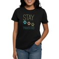 thumbnail image 1 of CafePress - Stay Pawsitive Women's Dark T Shirt - Women's Traditional Fit Dark T-Shirt, 1 of 4
