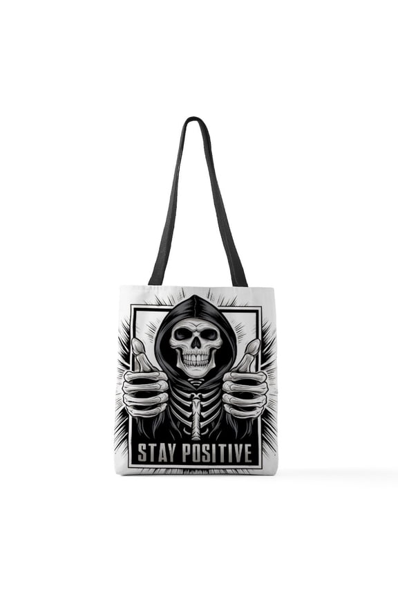 - Stay Positive Medium Tote Bag - Polyester Tote Bag 16"x16"