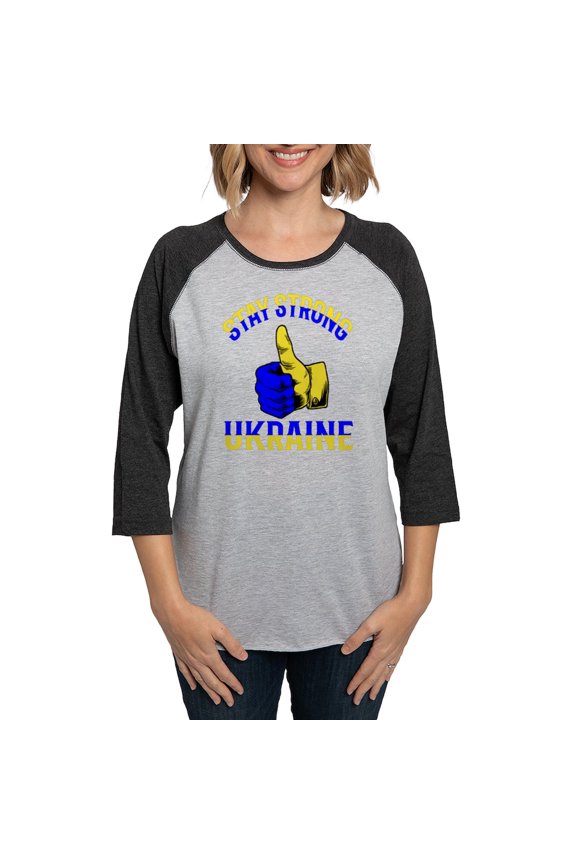 - Stay Strong Ukraine Support Uk Long Sleeve T Shirt - Womens Baseball Tee