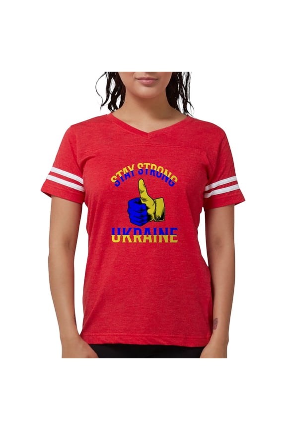 - Stay Strong Ukraine Support Ukraine T Shirt - Womens Football Shirt