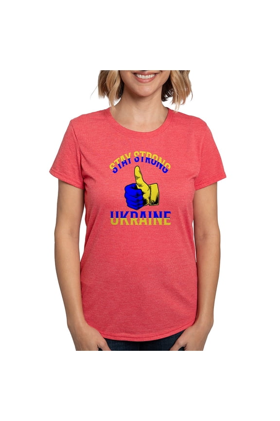 - Stay Strong Ukraine Support Ukraine T Shirt - Womens Tri-blend T-Shirt