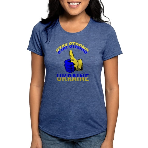 CafePress - Stay Strong Ukraine Support Ukraine T Shirt - Womens Tri-blend T-Shirt
