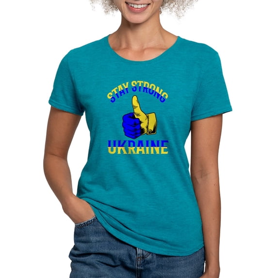 CafePress - Stay Strong Ukraine Support Ukraine T Shirt - Womens Tri-blend T-Shirt