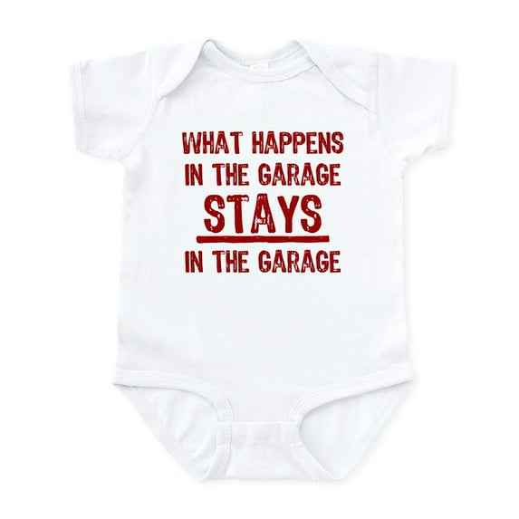 CafePress - Stays In The Garage Infant Bodysuit - Baby Light Bodysuit, Size Newborn - 24 Months