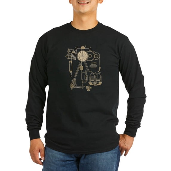 CafePress - Steampunk Contraption - Long Sleeve Dark T-Shirt