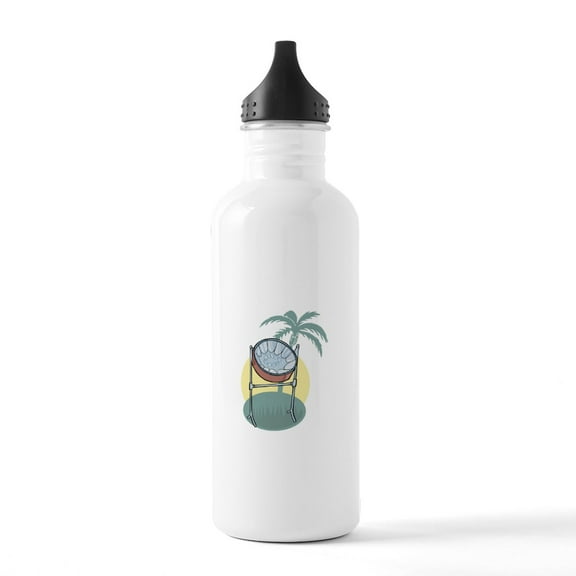 CafePress - Steel Drum And Palm Tree Stainless Water Bottle 1. - Stainless Steel Water Bottle, Sports Bottle, 1.0L