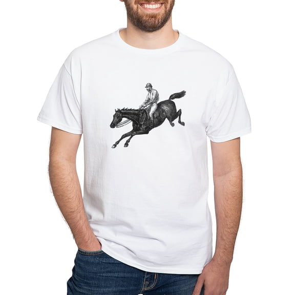 CafePress - Steeplechase White T Shirt - Men's White Classic Cotton T-Shirts