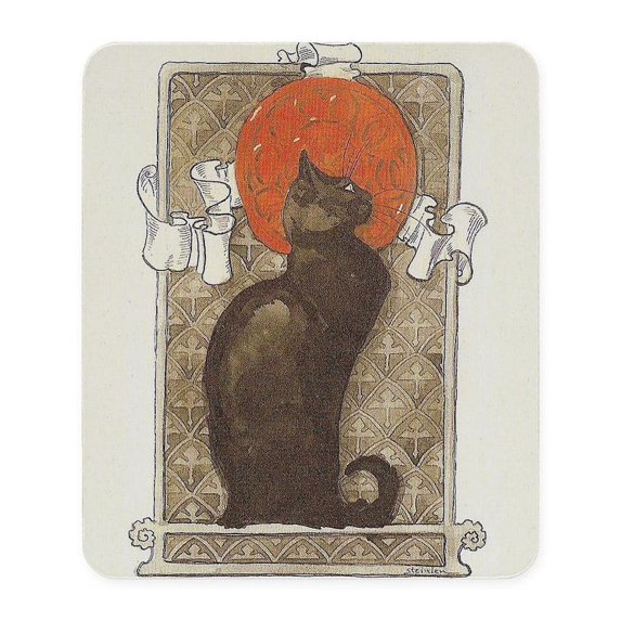 CafePress - Steilen_Chatnoirred Mousepad - Non-slip Rubber Mousepad, Gaming Mouse Pad