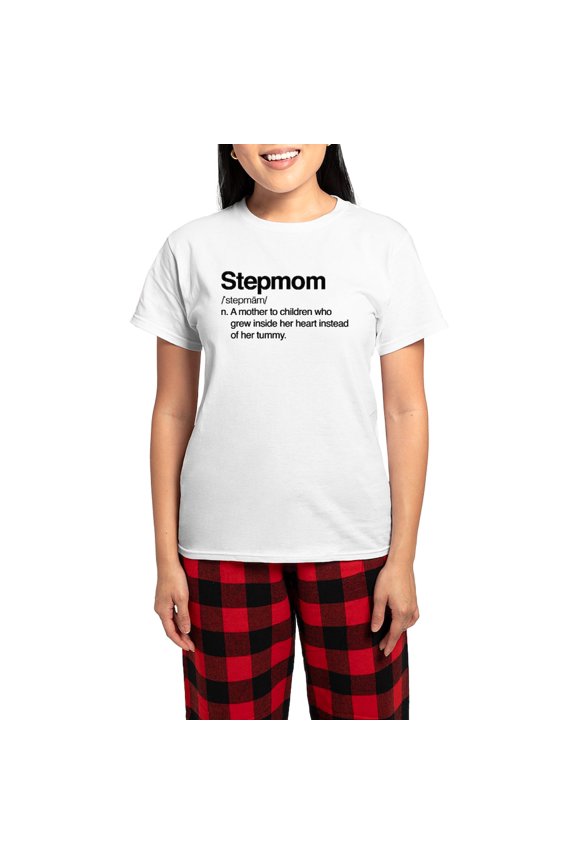 - Stepmom Women's Light Pajamas - Women's Short Sleeve Print T-Shirt and Pants Light Cotton Pajama Set