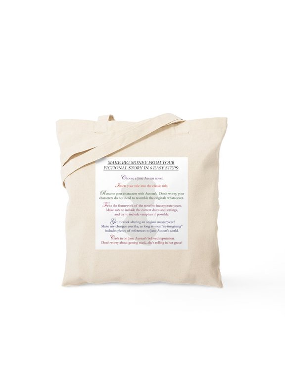 - Steps For A Jane Austen Knock Tote Bag - Unisex Canvas Tote Bag, Beige, 1-Piece