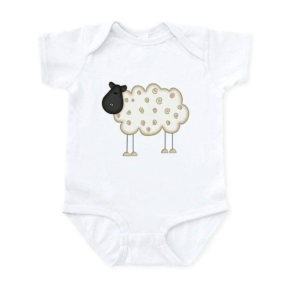 CafePress - Stick Figure Sheep Infant Bodysuit - Baby Light Bodysuit, Size Newborn - 24 Months