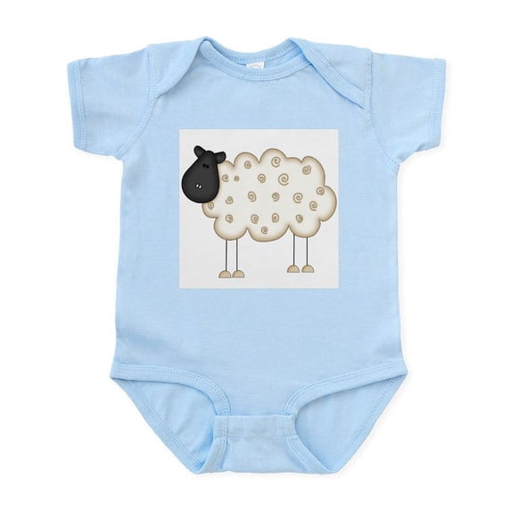 CafePress - Stick Figure Sheep Infant Bodysuit - Baby Light Bodysuit, Size Newborn - 24 Months