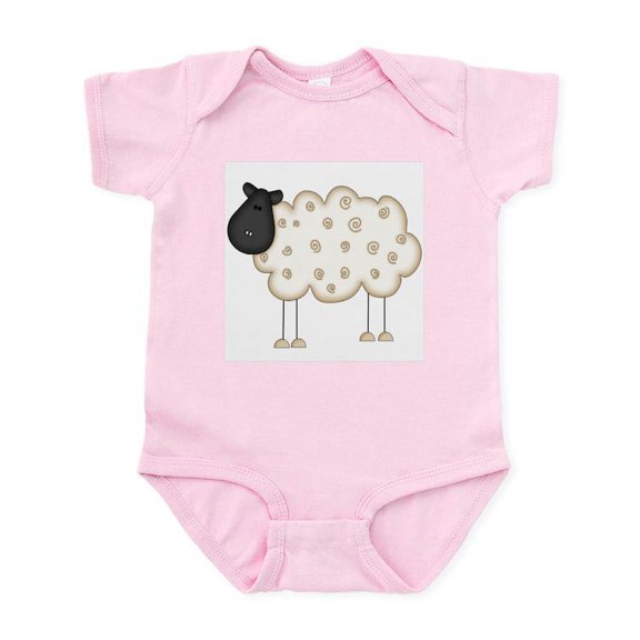 CafePress - Stick Figure Sheep Infant Bodysuit - Baby Light Bodysuit, Size Newborn - 24 Months
