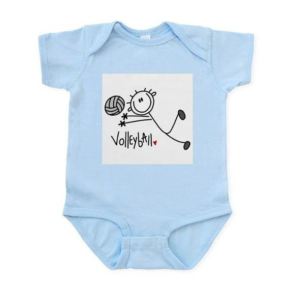 CafePress - Stick Figure Volleyball Infant Bodysuit - Baby Light Bodysuit, Size Newborn - 24 Months