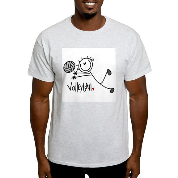 CafePress - Stick Figure Volleyball Light T Shirt - Men's Classic Graphic T-Shirt